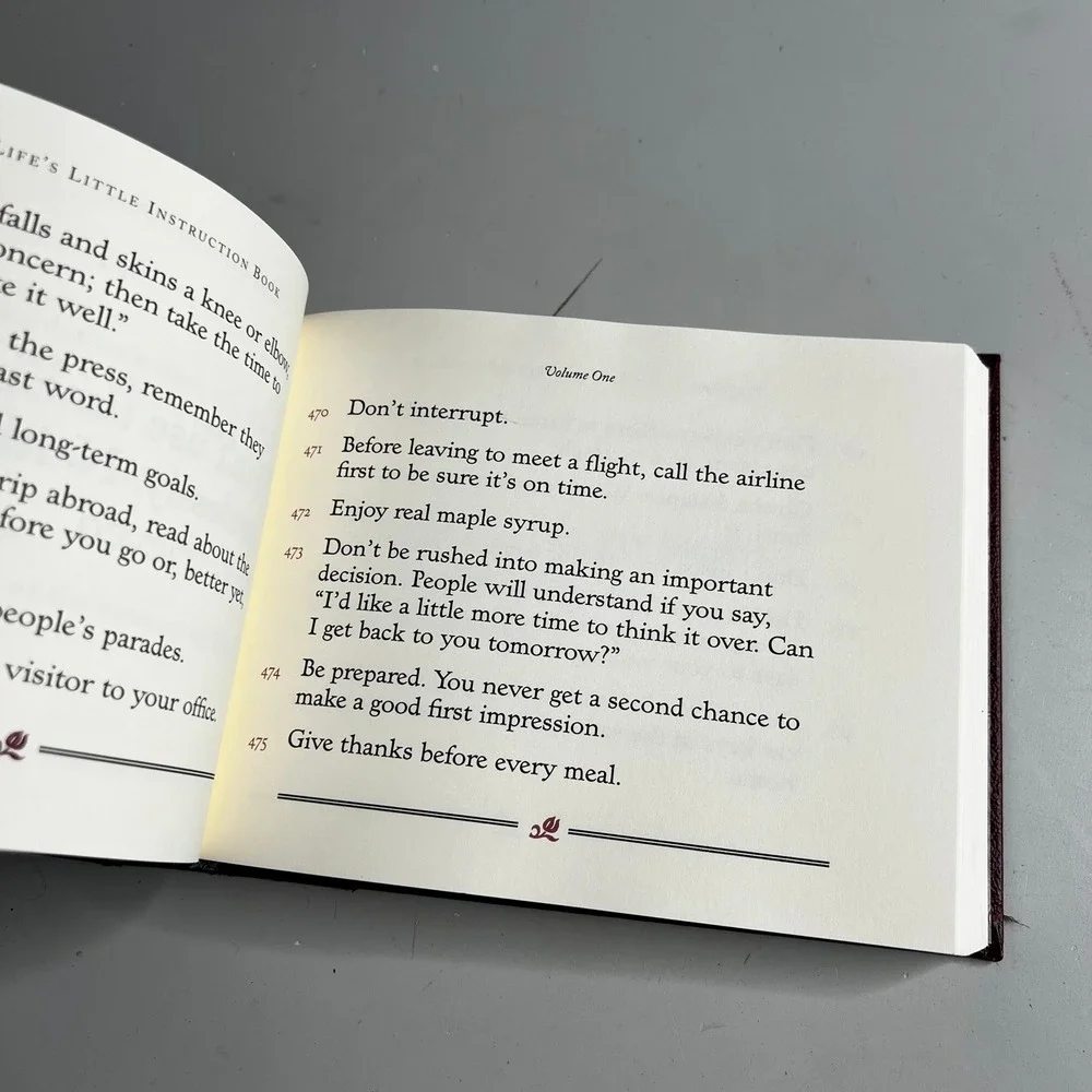 The Complete Lifes Little Instruction Book H Jackson Brown Jr Hardcover Burgundy